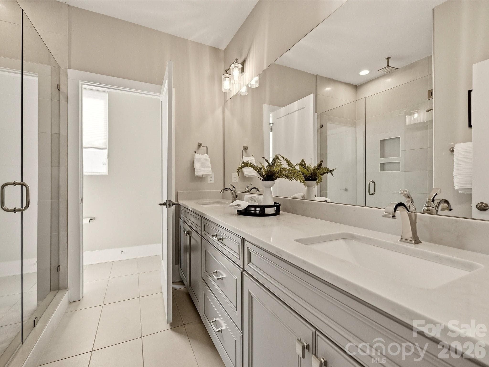Spa-like primary Bathroom - 1107 Reece Road, Charlotte