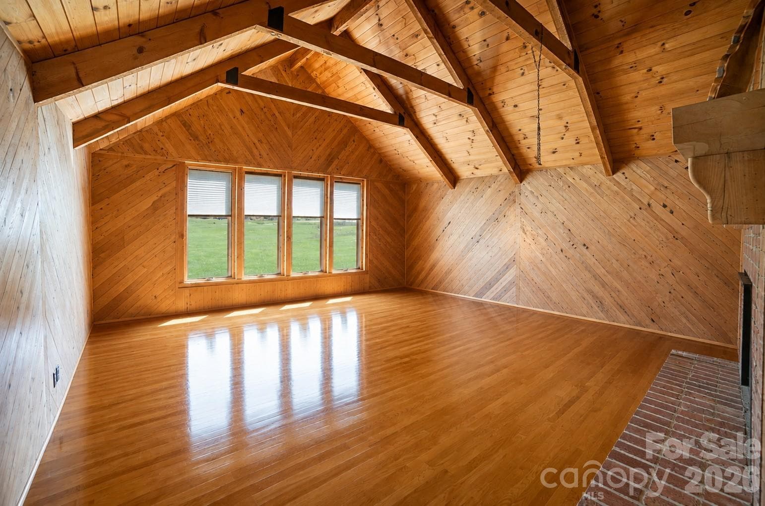 Stunning Living Room with gleaming hardwoods - 1368 Cajah Mountain Road, Hudson