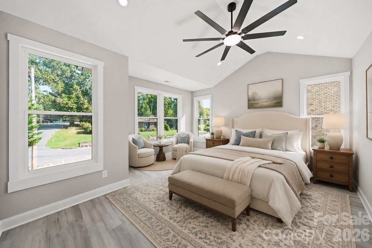 Oversized Primary BedroomAmazing natural light. Virtually staged furniture - 1445 Kingsley Drive, Albemarle