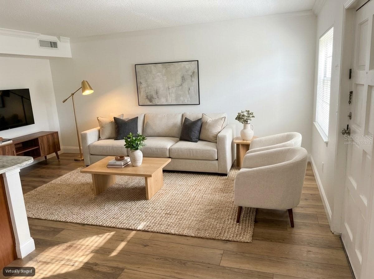 Virtually Staged Living Room - 2873 S OSCEOLA AVE #A5, ORLANDO