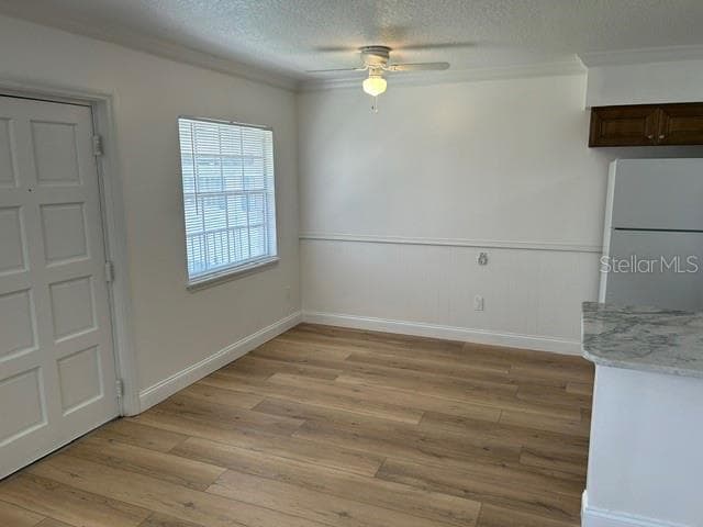 Dining Room with Ceiling Fan, Chair Rail, and beadboard wainscotting - 2873 S OSCEOLA AVE #A5, ORLANDO