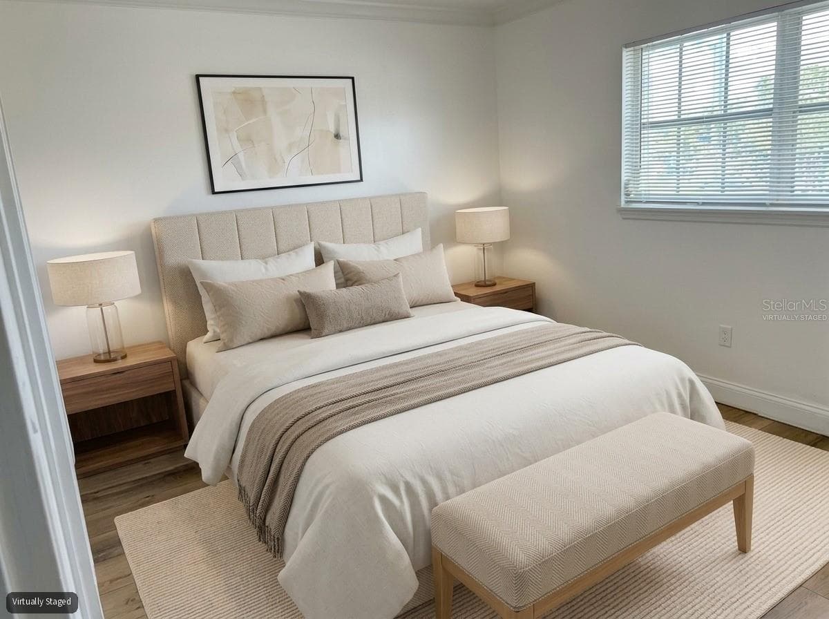 Virtually Staged Primary Bedroom - 2873 S OSCEOLA AVE #A5, ORLANDO