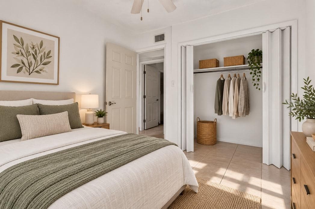 virtually staged bedroom 2 - 208 PALMYRA DR, ORLANDO