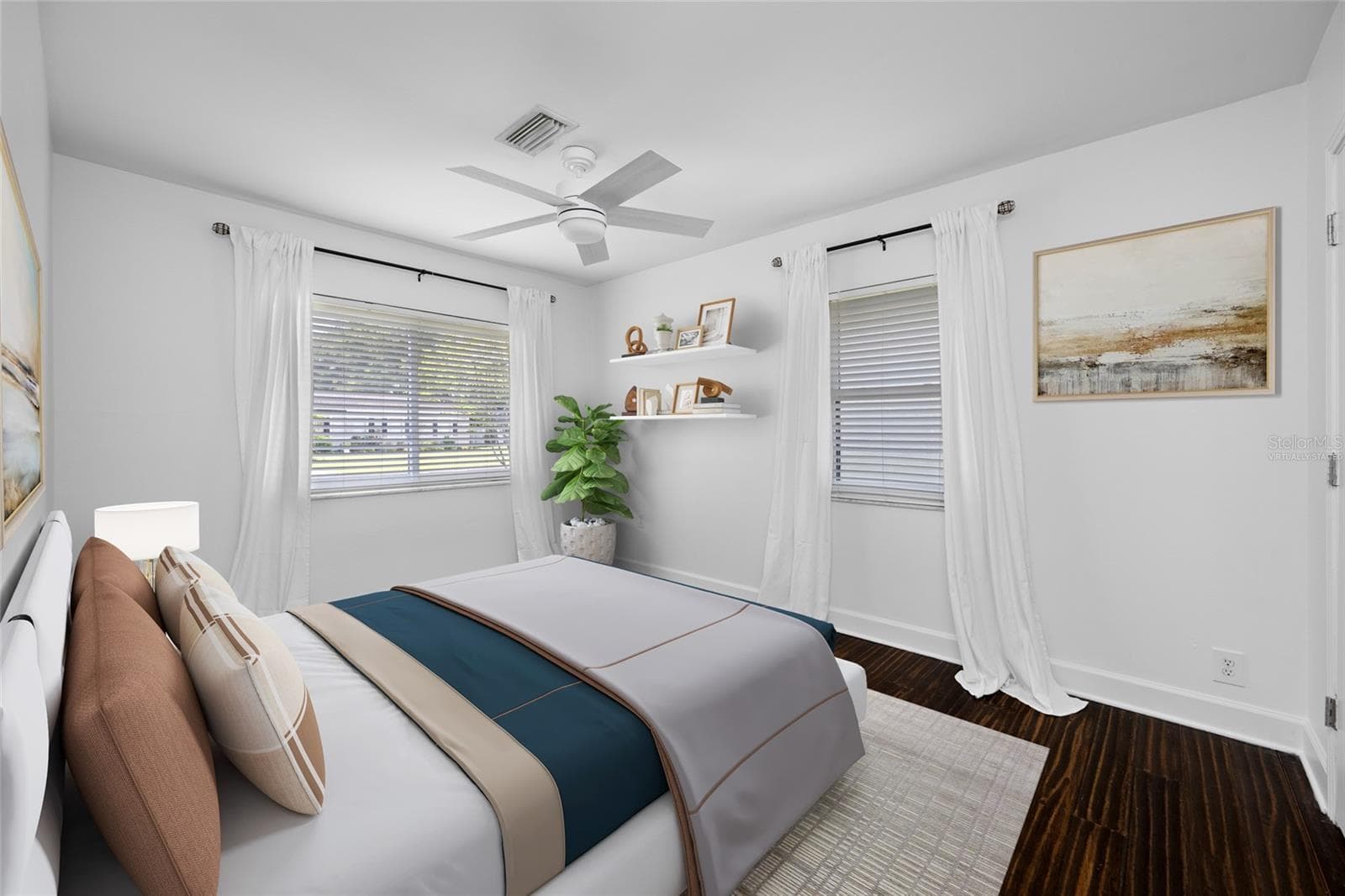 Bedroom 3- virtually staged - 2121 W FARWELL DR, TAMPA