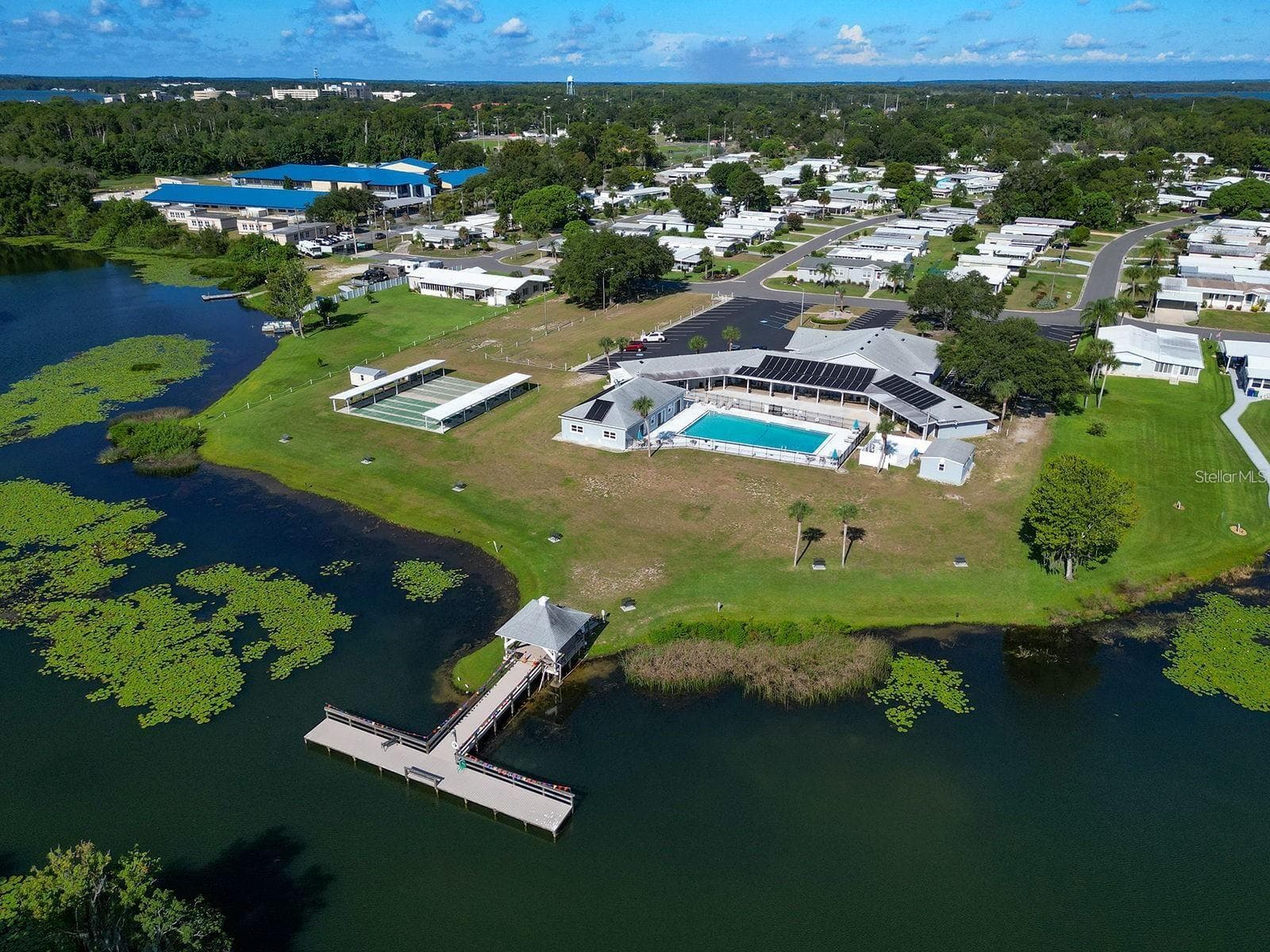 Aerial of Clubhouse and Pool - 1157 CAPELLA DR, TAVARES