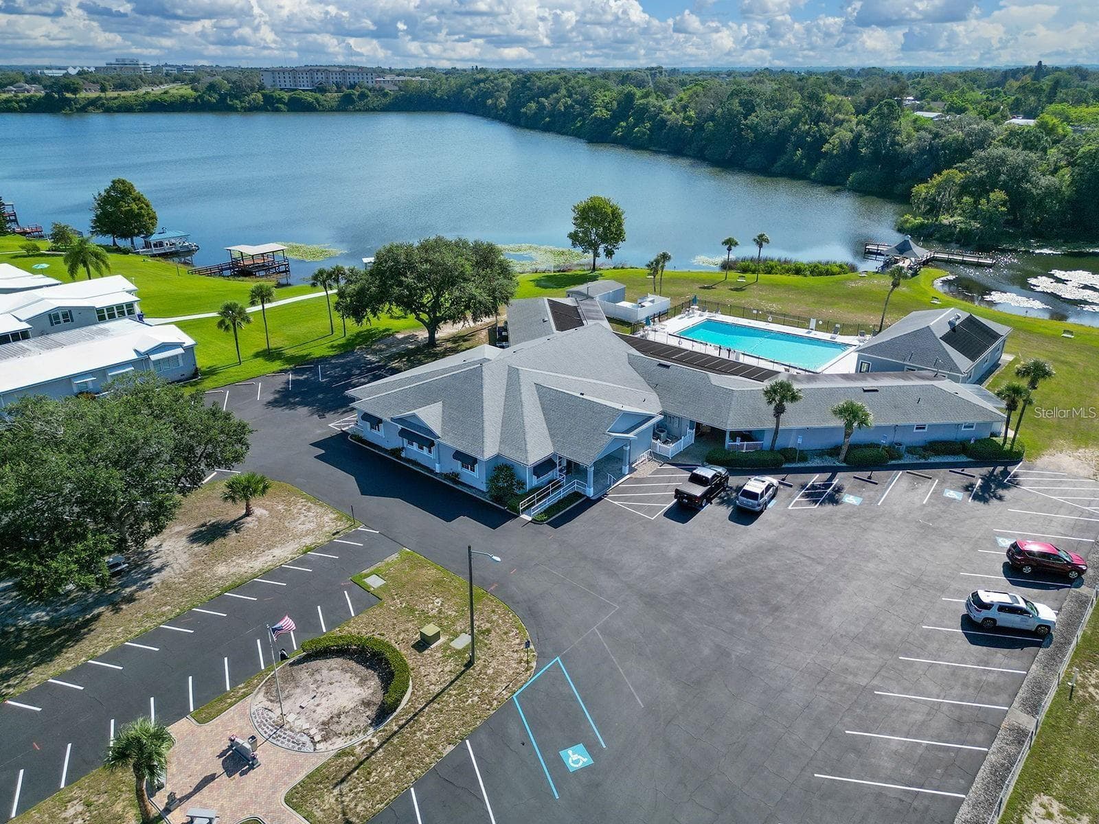 Aerial of Clubhouse, Pool and Lake - 1157 CAPELLA DR, TAVARES