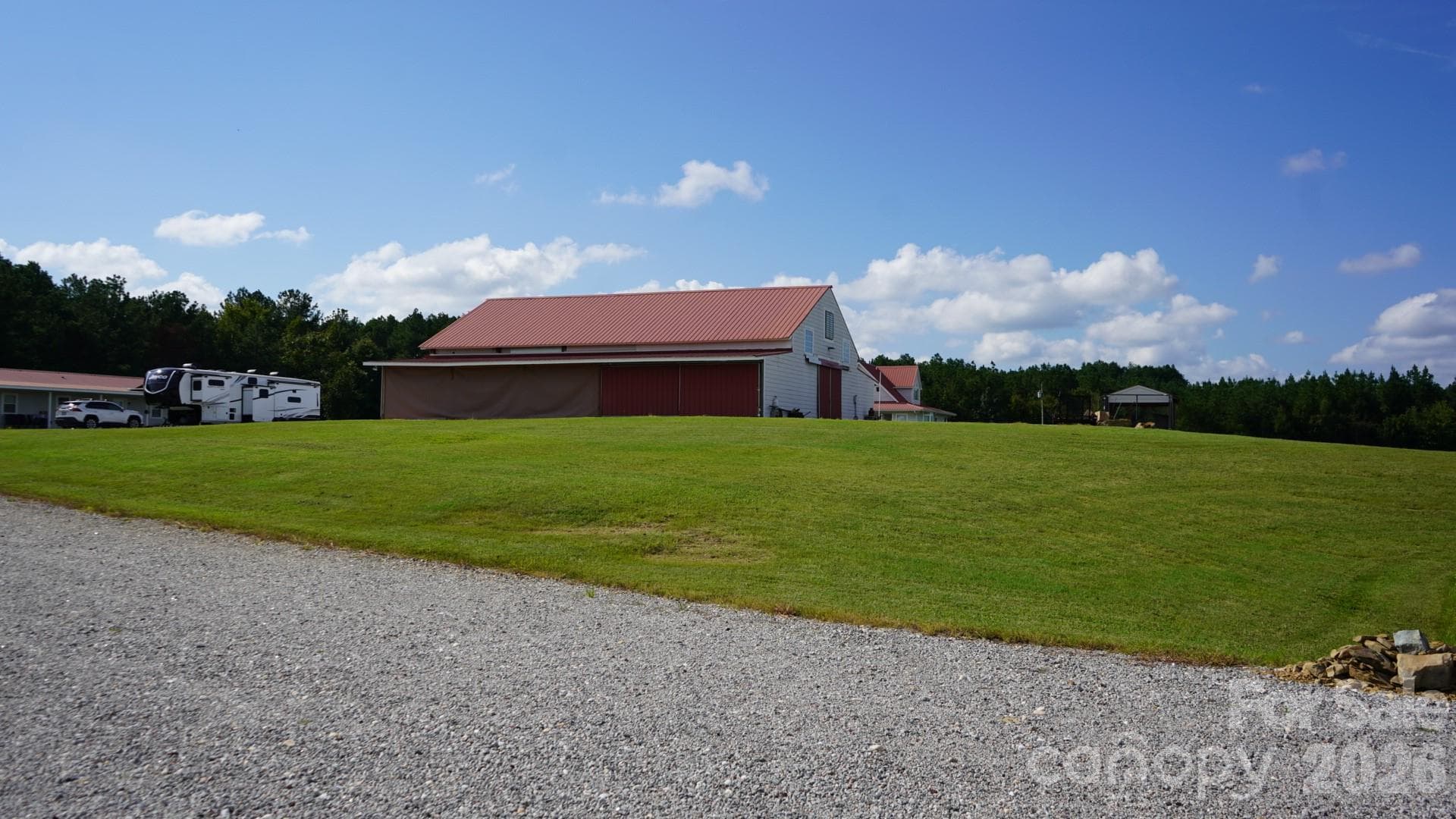 White Barn View from Red Barn - 1244 Ross Wright Road, Polkton