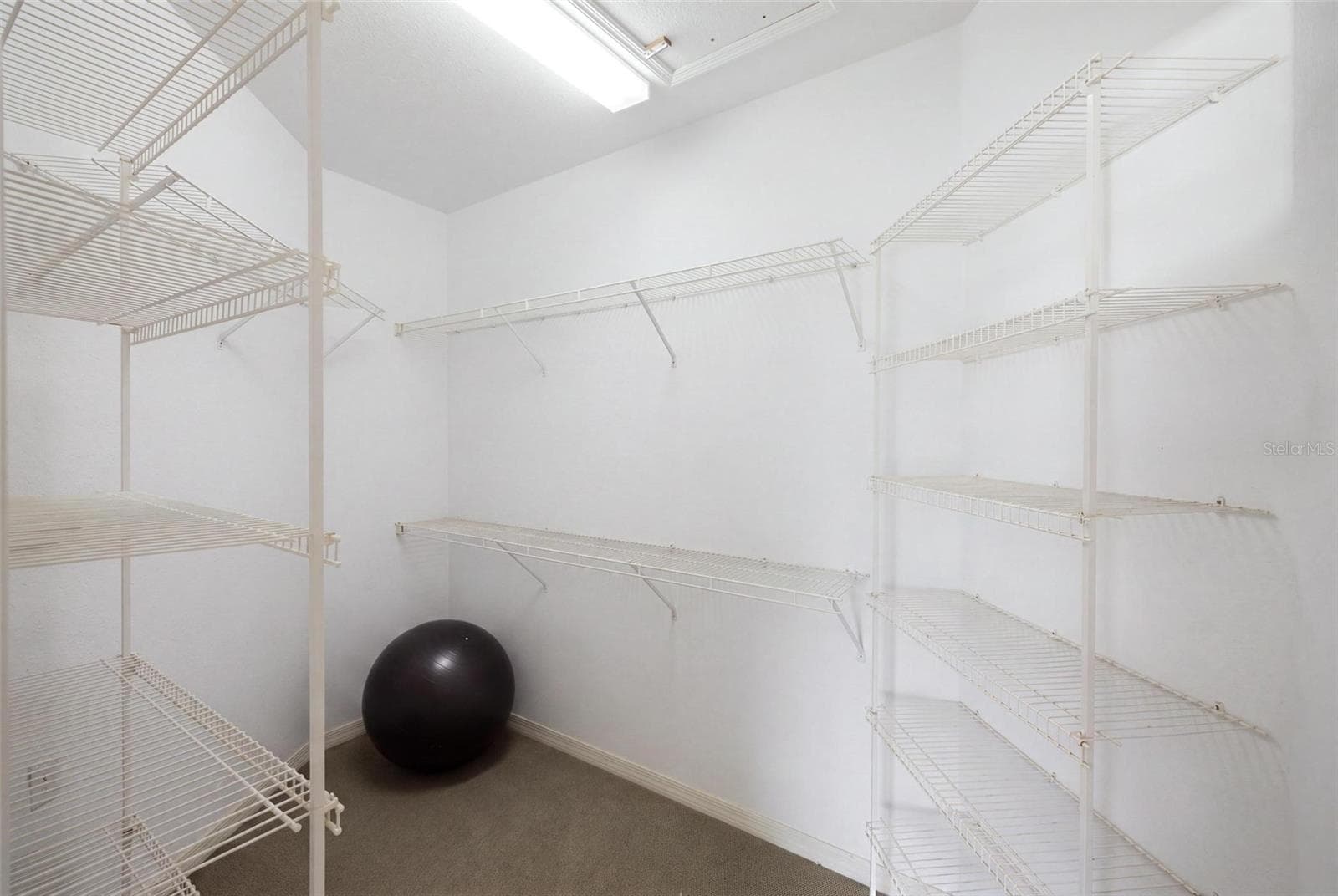 primary bedroom walk in closet with shelving - 209 DIVINCI DR, PUNTA GORDA