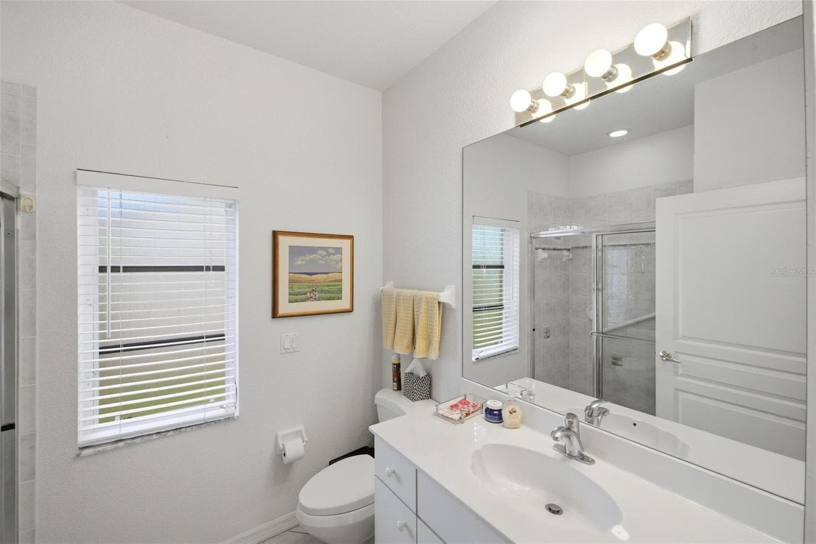 guest bathroom has a walk in shower and a linen closet - 209 DIVINCI DR, PUNTA GORDA