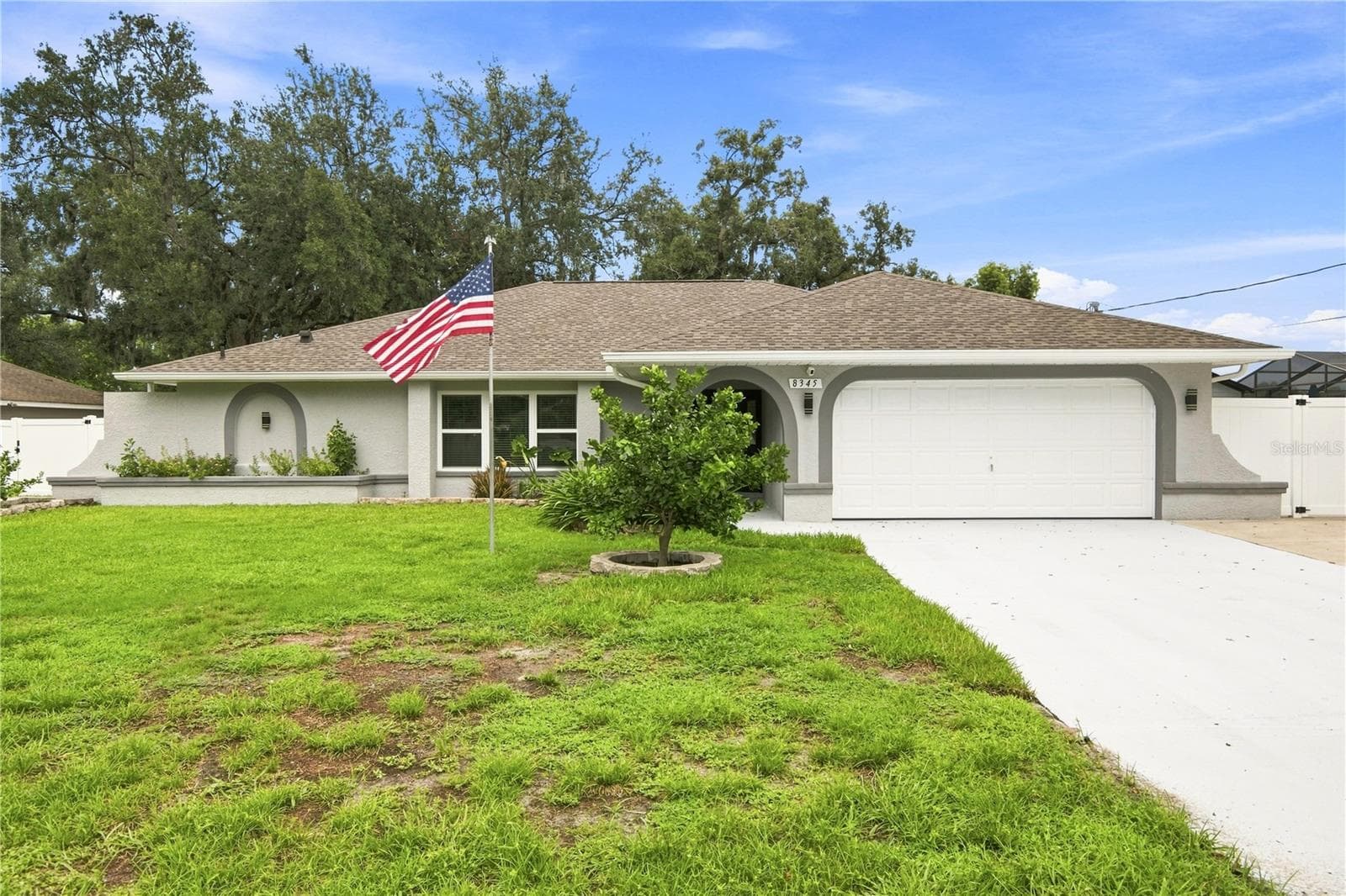 Lemon and grapefruit trees in front yard! - 8345 APPLE ORCHARD RD, SPRING HILL