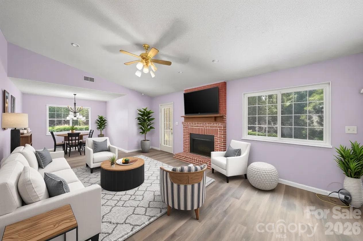 Living Room(Virtual Staging only) - 4301 Claybury Court, Charlotte