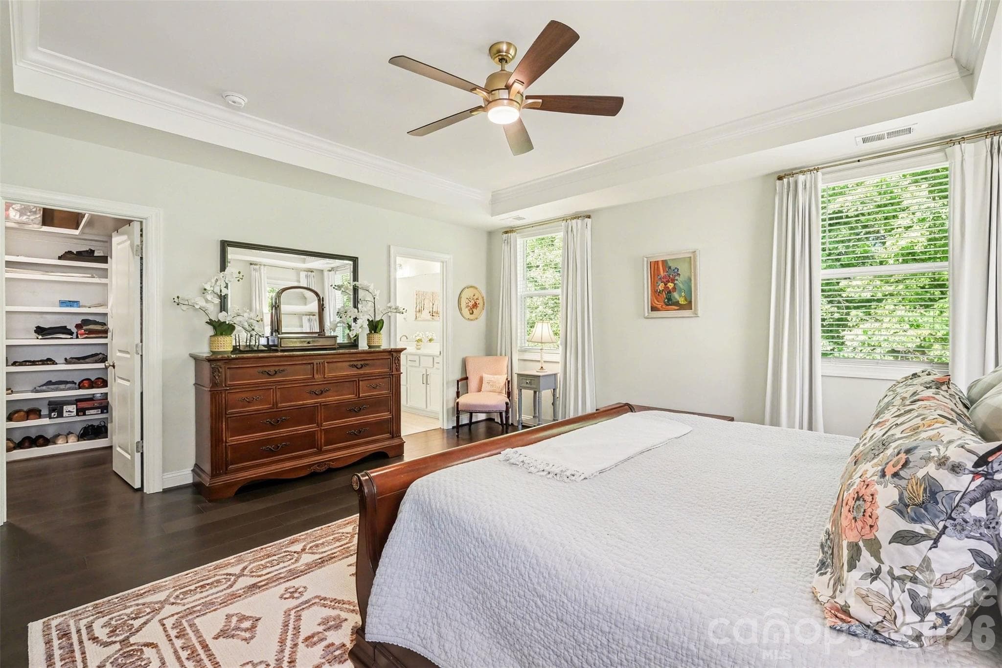 The primary bedroom has a lovely and private view! - 3743 Keyworth Way, Indian Land