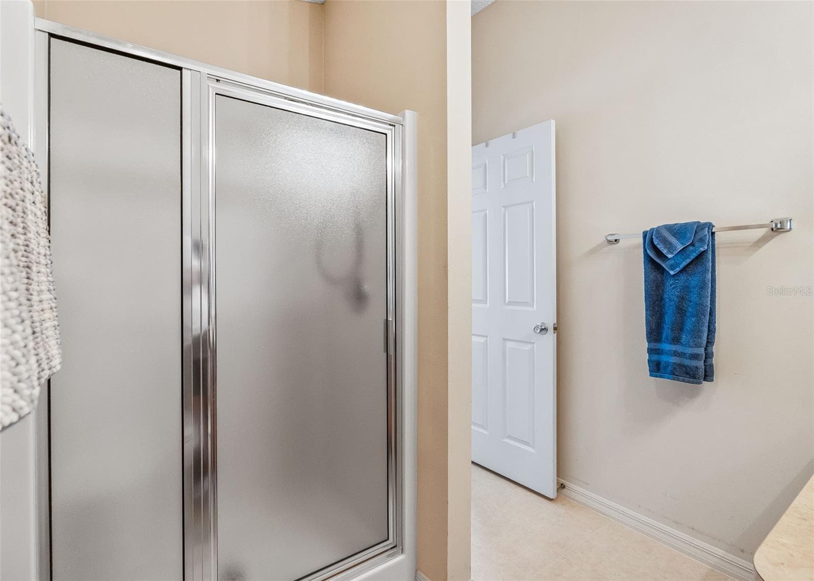 Primary bathroom features a convenient stand-up shower, offering a comfortable and functional space for your daily routine. - 17535 SE 84TH FOXGROVE AVE, THE VILLAGES