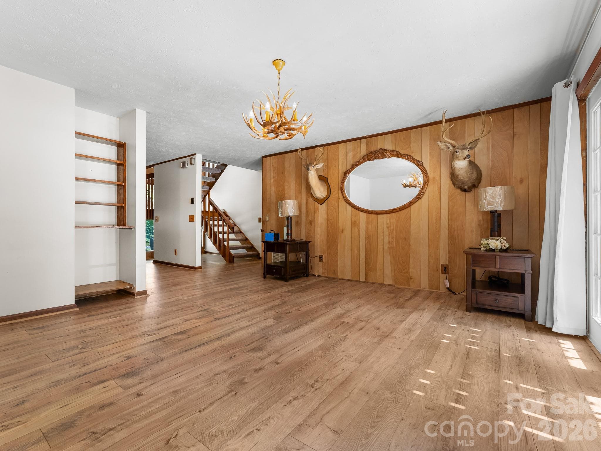 Living Room w/ Fireplace - 40 Country Bear Lane, Flat Rock