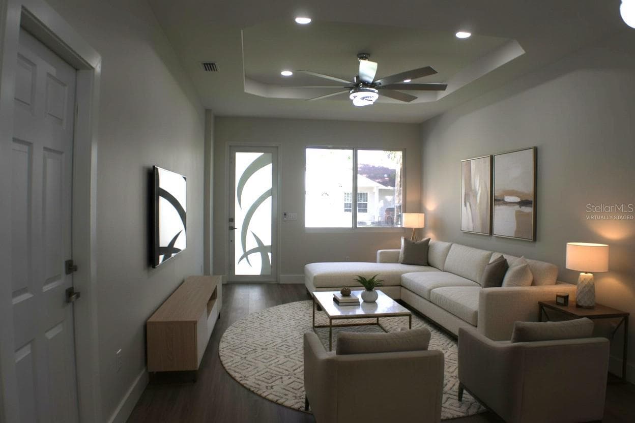 “virtually staged” Living Room - 3712 N 36TH ST, TAMPA