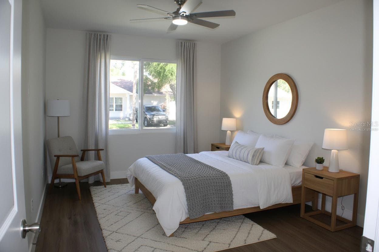 “virtually staged” Bedroom 1 - 3712 N 36TH ST, TAMPA