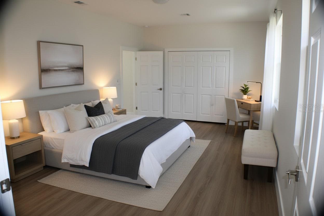 “virtually staged” Master Bedroom - 3712 N 36TH ST, TAMPA