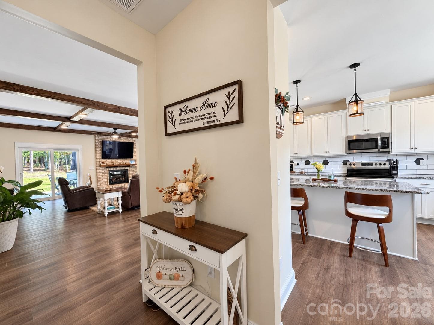 Vinyl Plank flooring through main living area - 9201 Providence Road S, Waxhaw