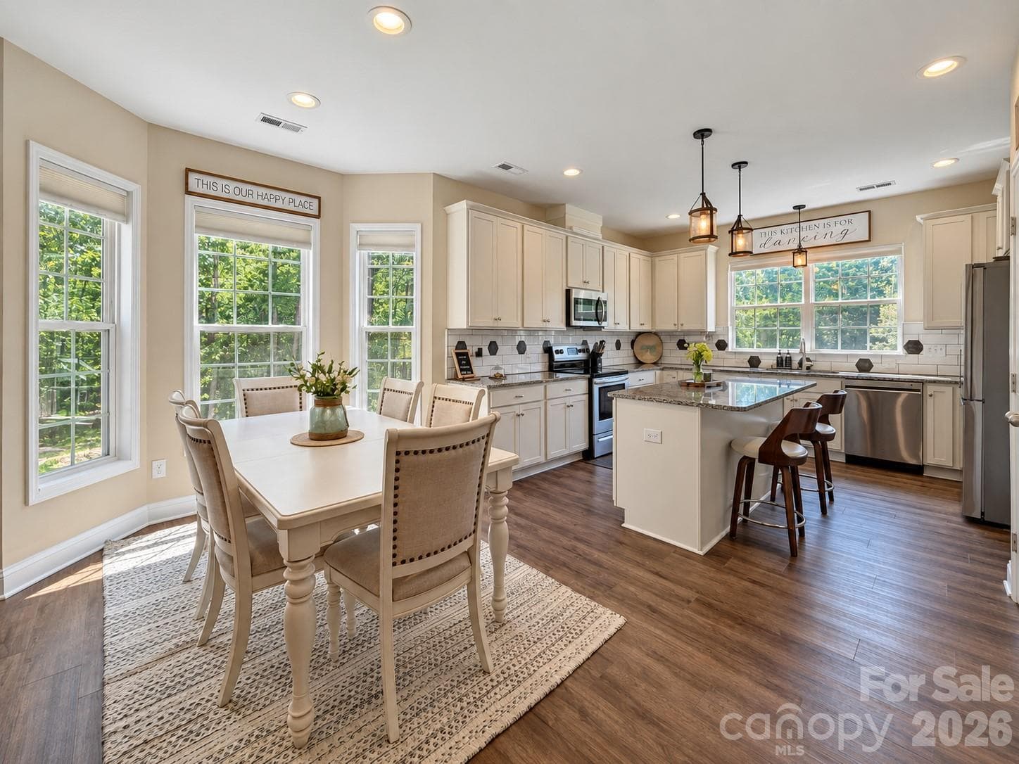 Dining area with Bay window offering tons of natural light - 9201 Providence Road S, Waxhaw