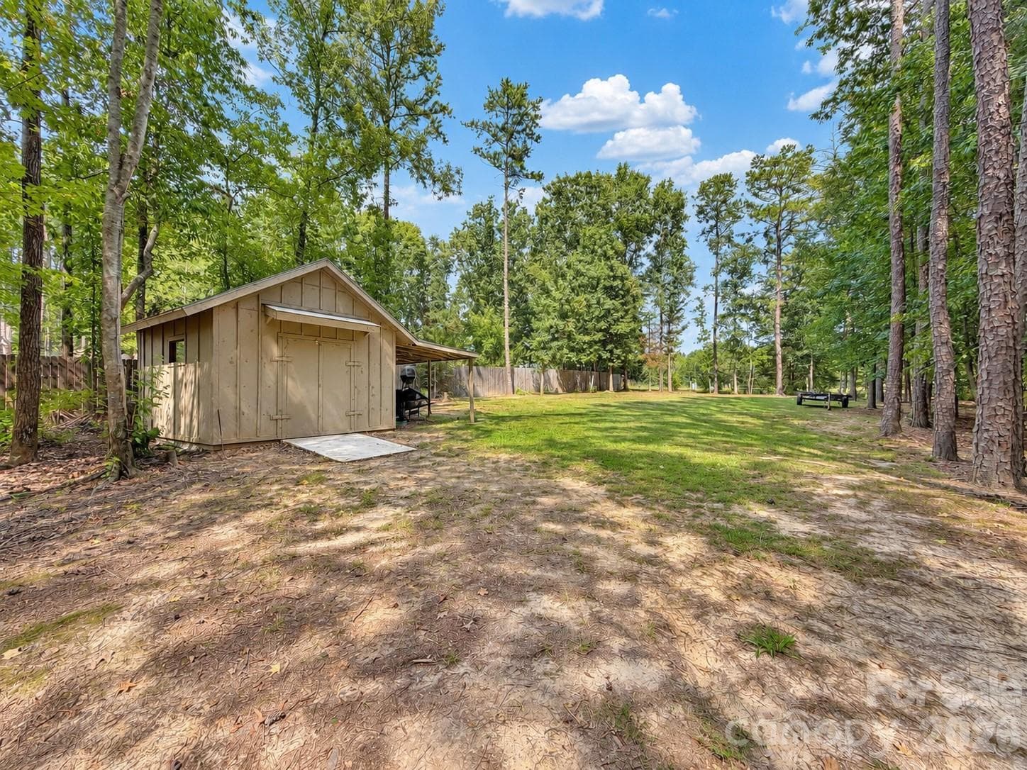 Custom wood working shop and the secondary backyard - 9201 Providence Road S, Waxhaw