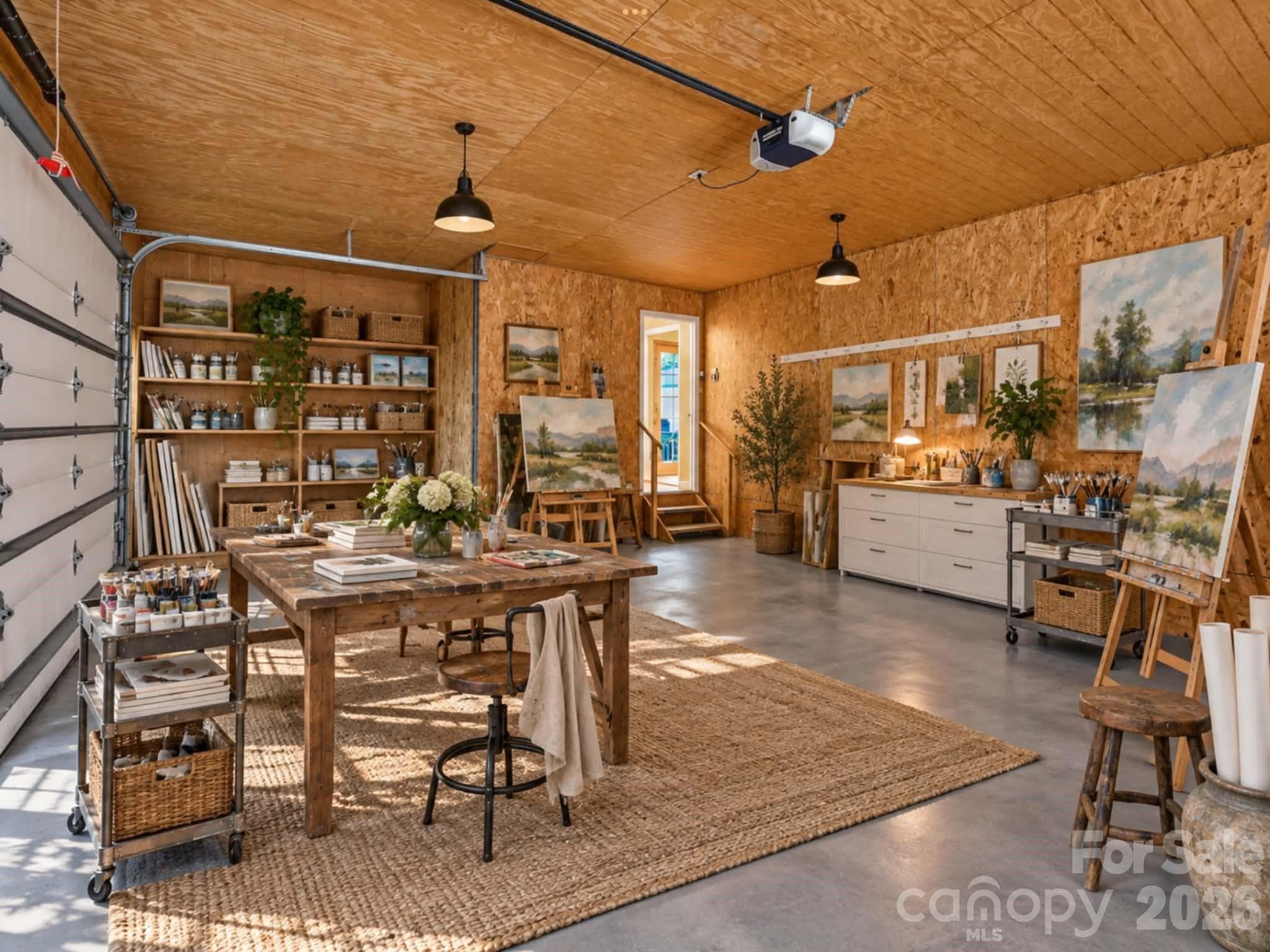 Virtual Staging - Artist Studio in Garage - 553 Morgan Branch Road, Marshall