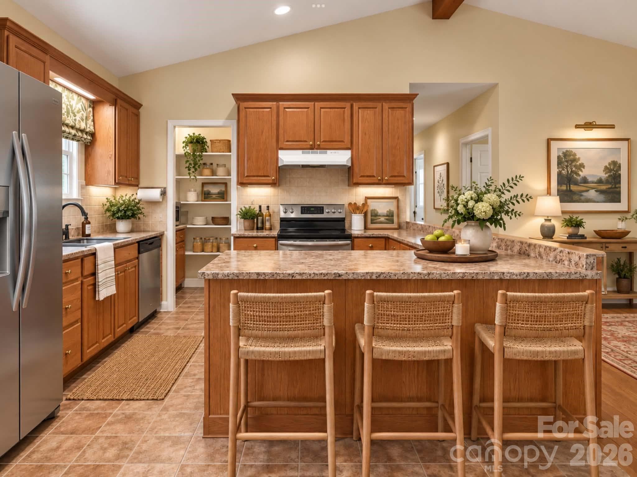Virtual Staging - Kitchen - 553 Morgan Branch Road, Marshall
