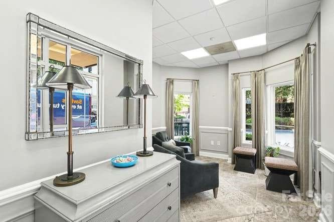 Sitting area in foyer of building entrance - 401 N Church Street, Charlotte