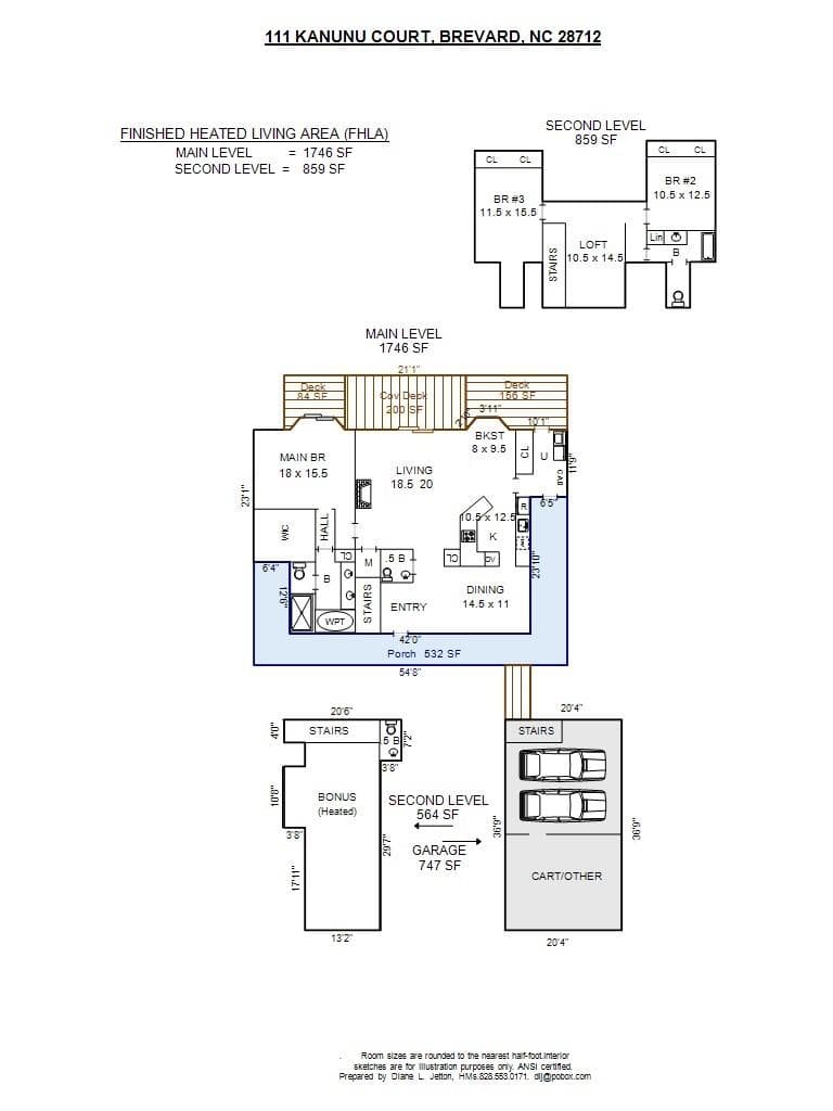 Floor Plan - 111 Kanunu Court, Brevard