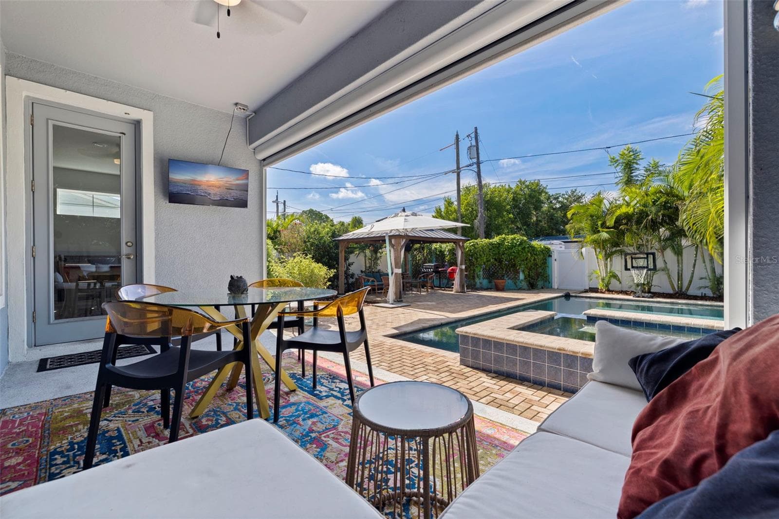 Covered Patio With Electric Shade. - 4626 10TH AVE N, ST PETERSBURG