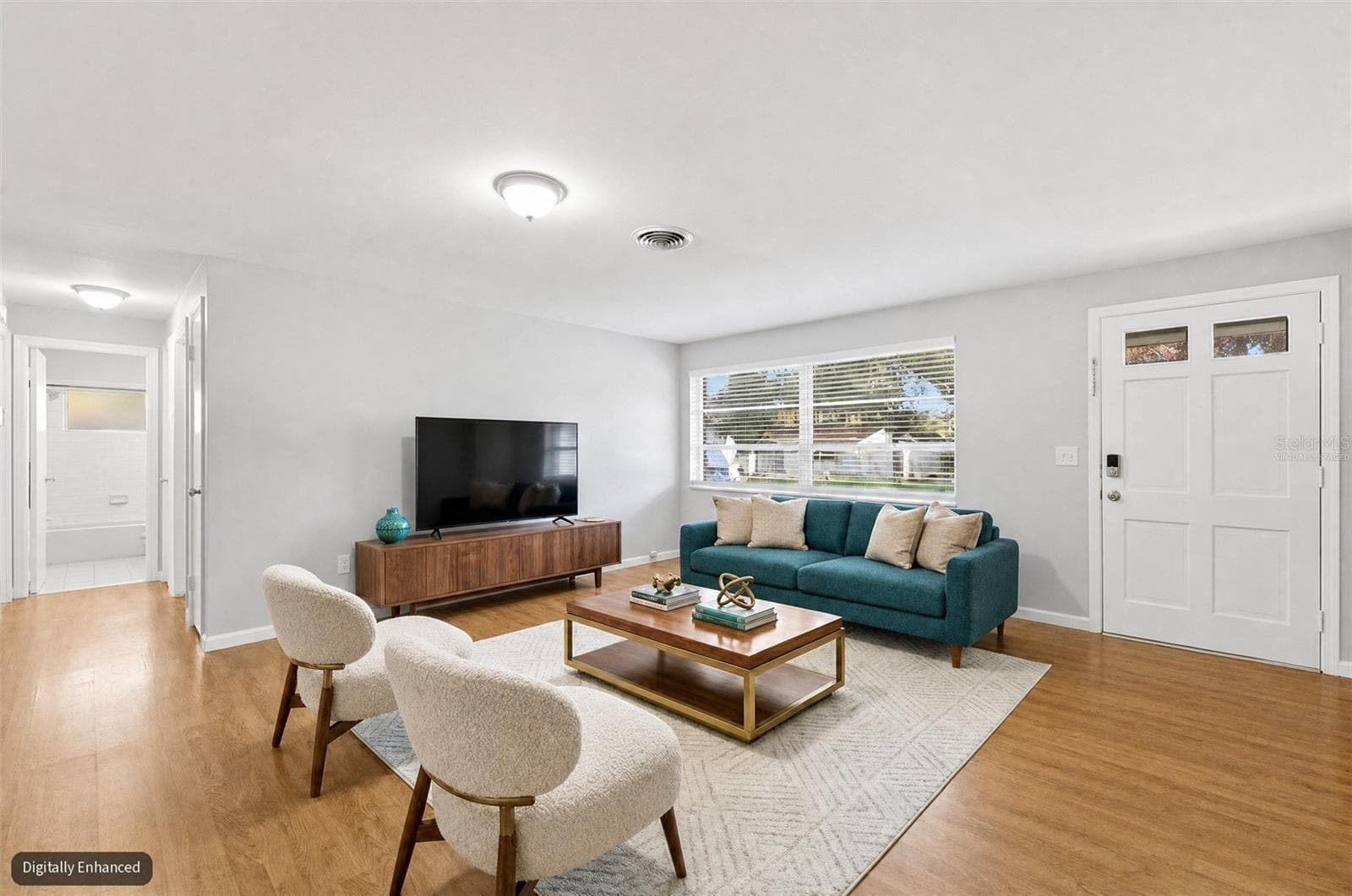 Living Room Virtually Staged - 1387 BELLEVUE BLVD, CLEARWATER