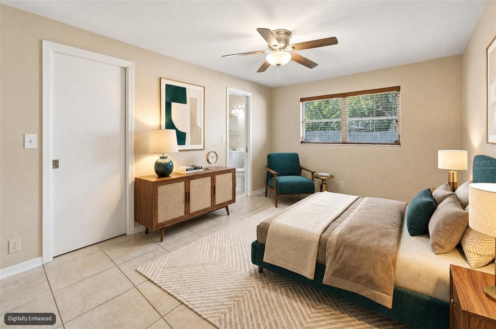 Primary Suite Virtually Staged - 1387 BELLEVUE BLVD, CLEARWATER