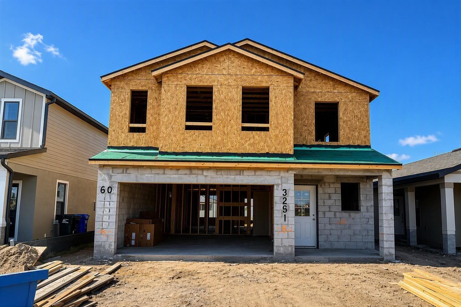Actual home under construction - 3291 CUP DR, LAKELAND
