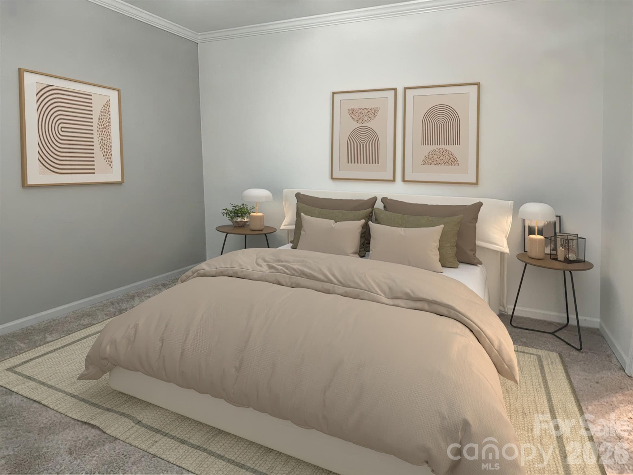 Front Bedroom Virtually Staged - currently Office - 417 Olmsted Park Place, Charlotte