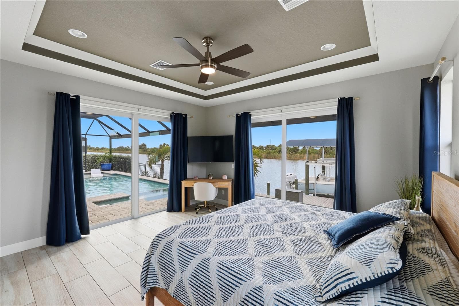Primary Bedroom with Great Views and Access to Pool and Lanai - 10628 MCALESTER CIR, PORT CHARLOTTE
