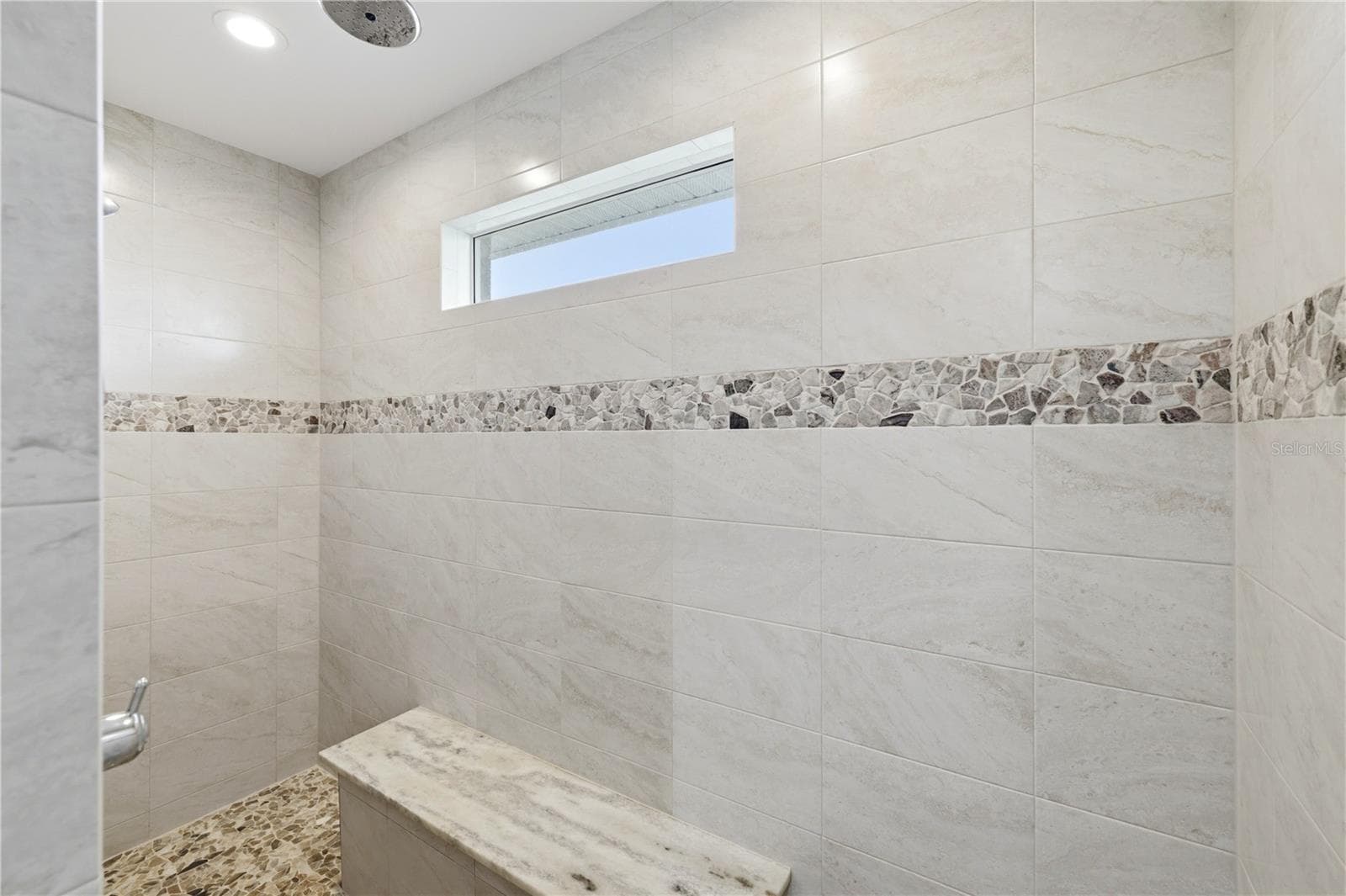 Primary Shower with Bench - 10628 MCALESTER CIR, PORT CHARLOTTE