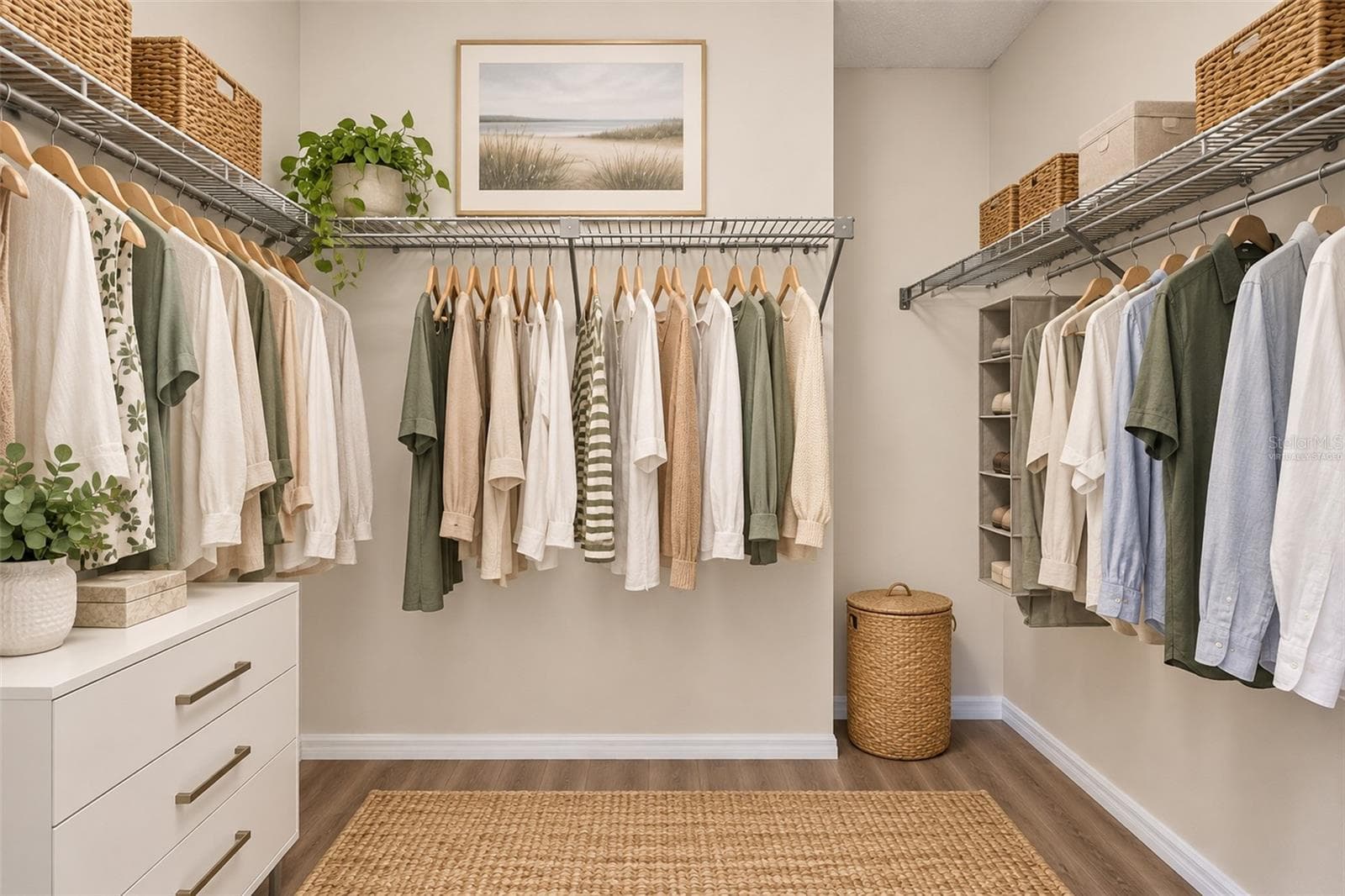 Walk in closet Virtually staged w - 3806 STAYSAIL LN, HOLIDAY