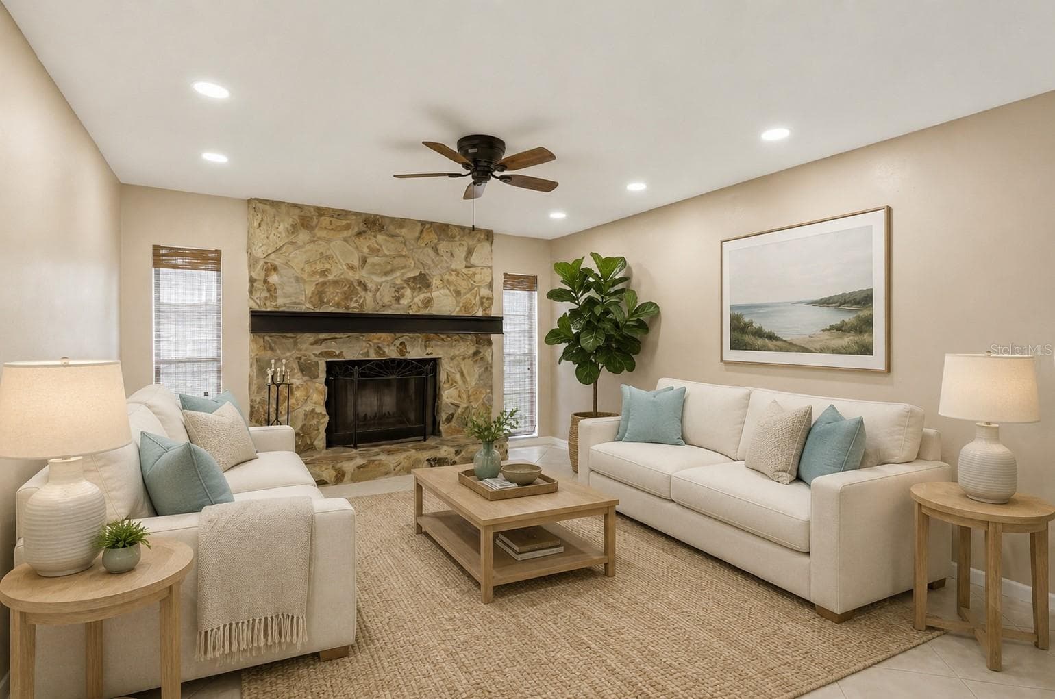 Living room- staged - 302 BLOOMINGFIELD DR, BRANDON