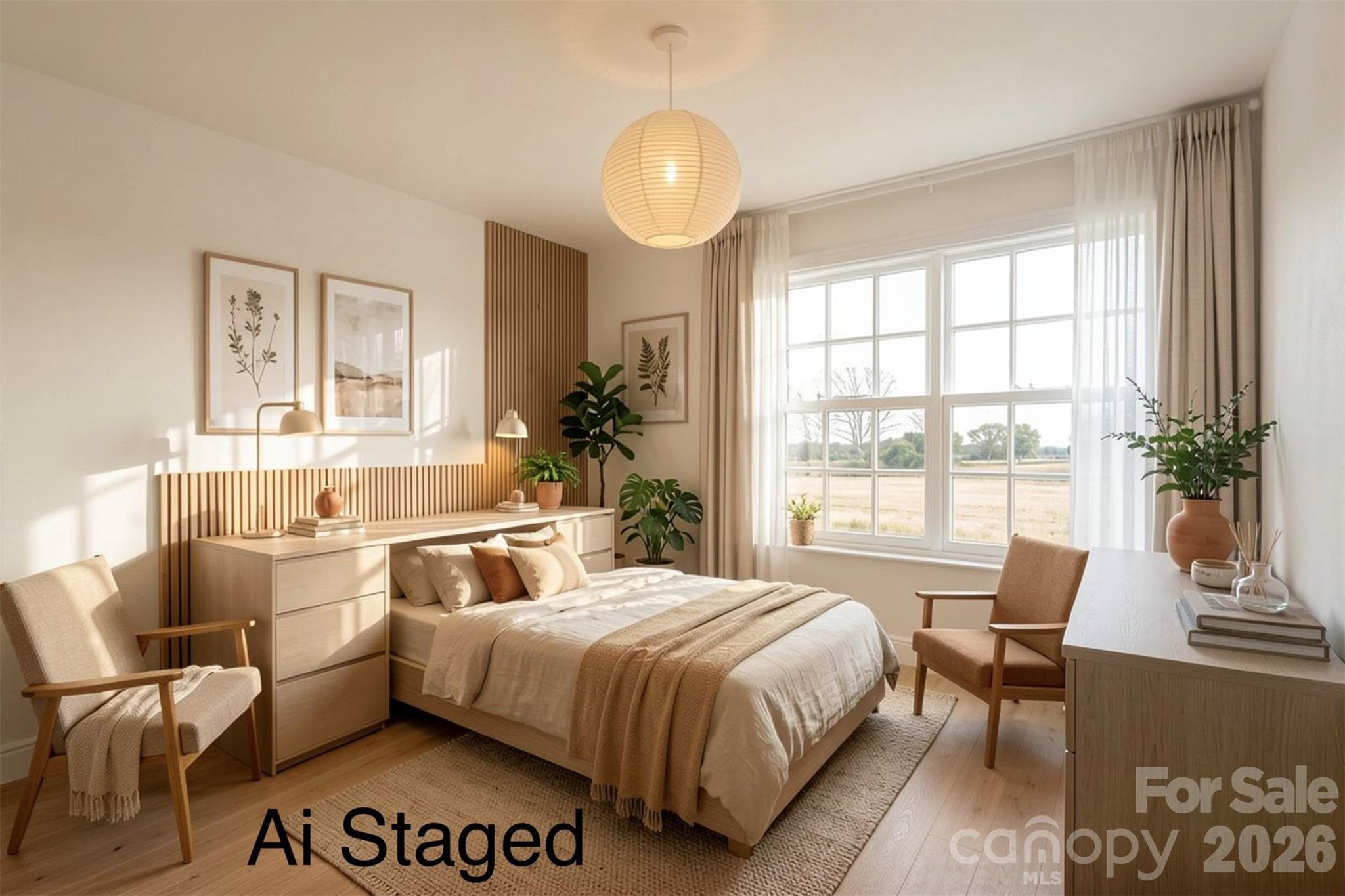 Ai Staged. Bedroom 2/Office - 119 Brixham Loop, Troutman