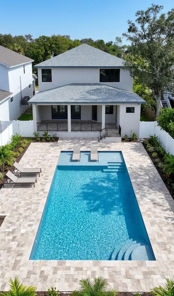 Virtual Rendering of proposed Pool (15' x 28') & Deck - 785 LIME ST, PALM HARBOR