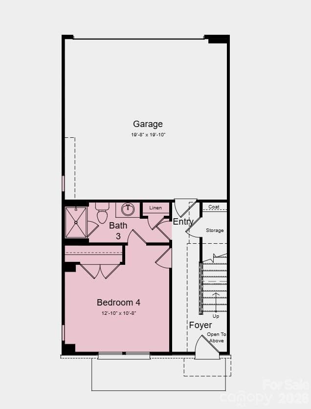 Lower Level Floor Plan - Additional Highlights Include: ledge in primary shower and storage at second floor - 3921 Clemson Alley, Indian Land