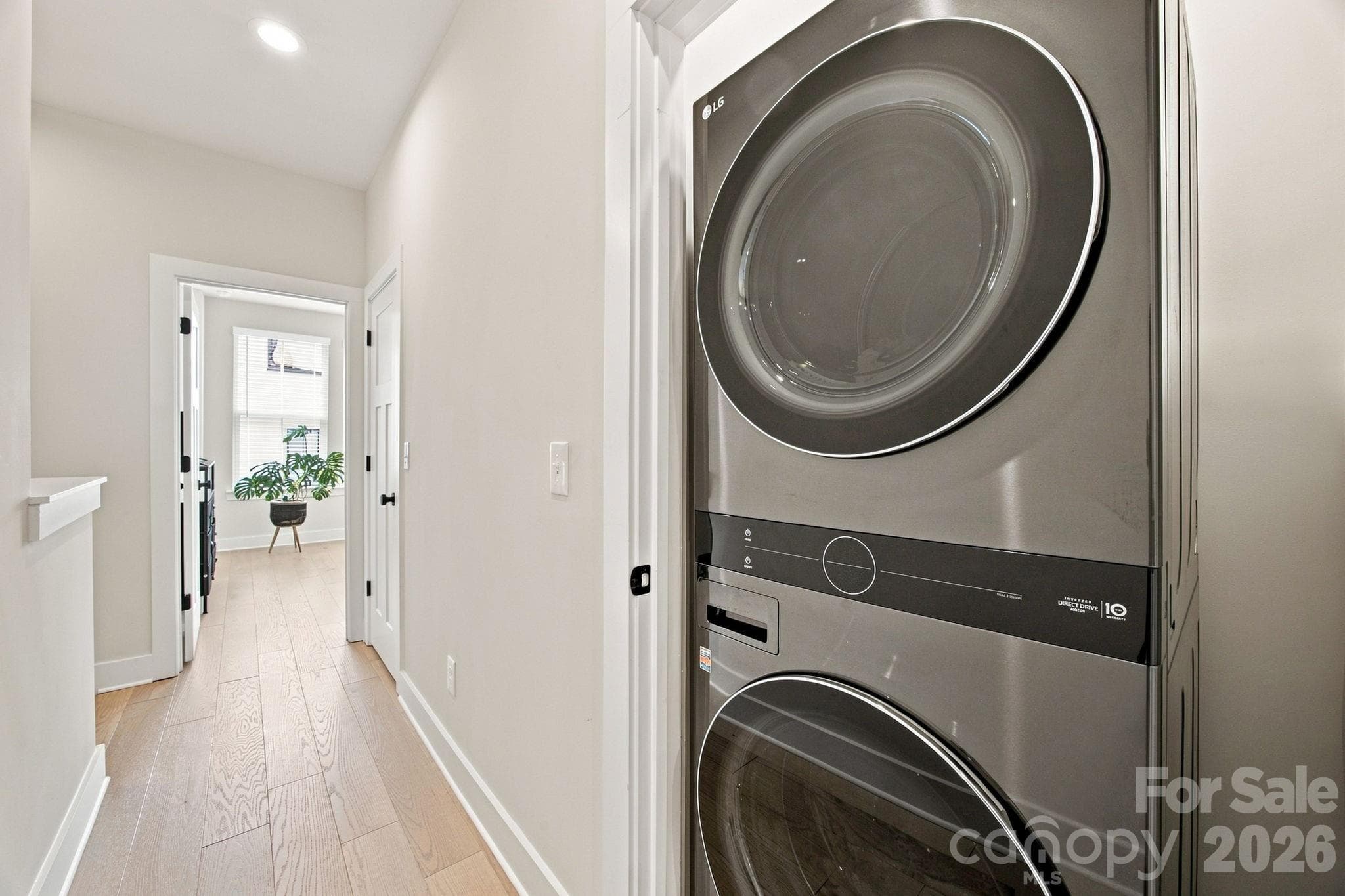 Laundry closet with LG washer and dryer - 2303 Rozzelles Ferry Road, Charlotte