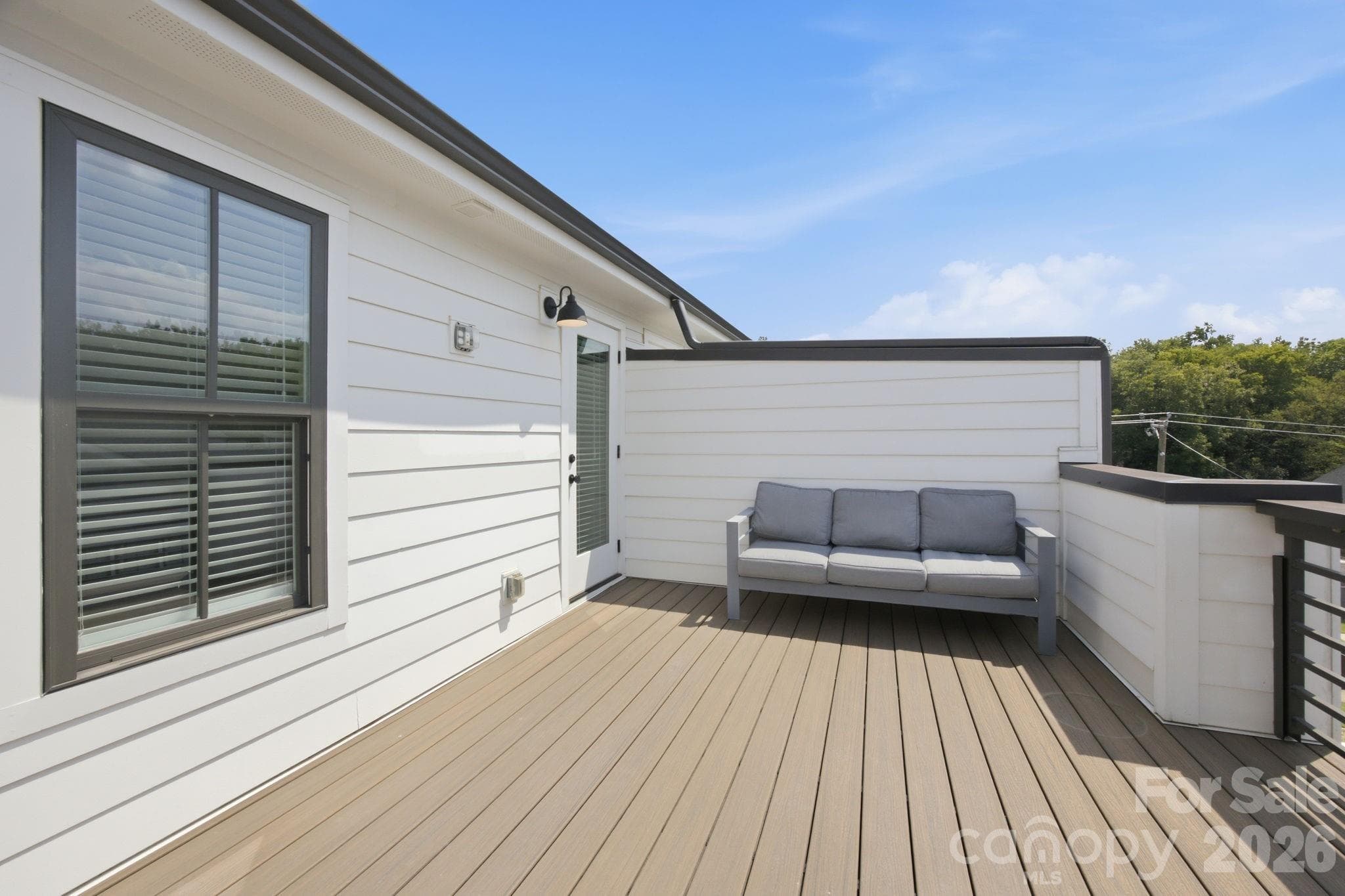 Rooftop terrace wired with electricity for TV, lights, etc. - 2303 Rozzelles Ferry Road, Charlotte