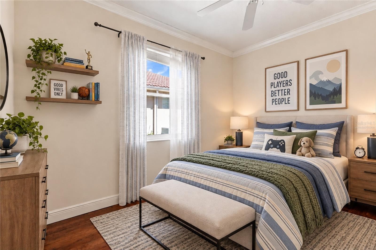Virtually staged second bedroom - 1328 THORNAPPLE DR, OSPREY