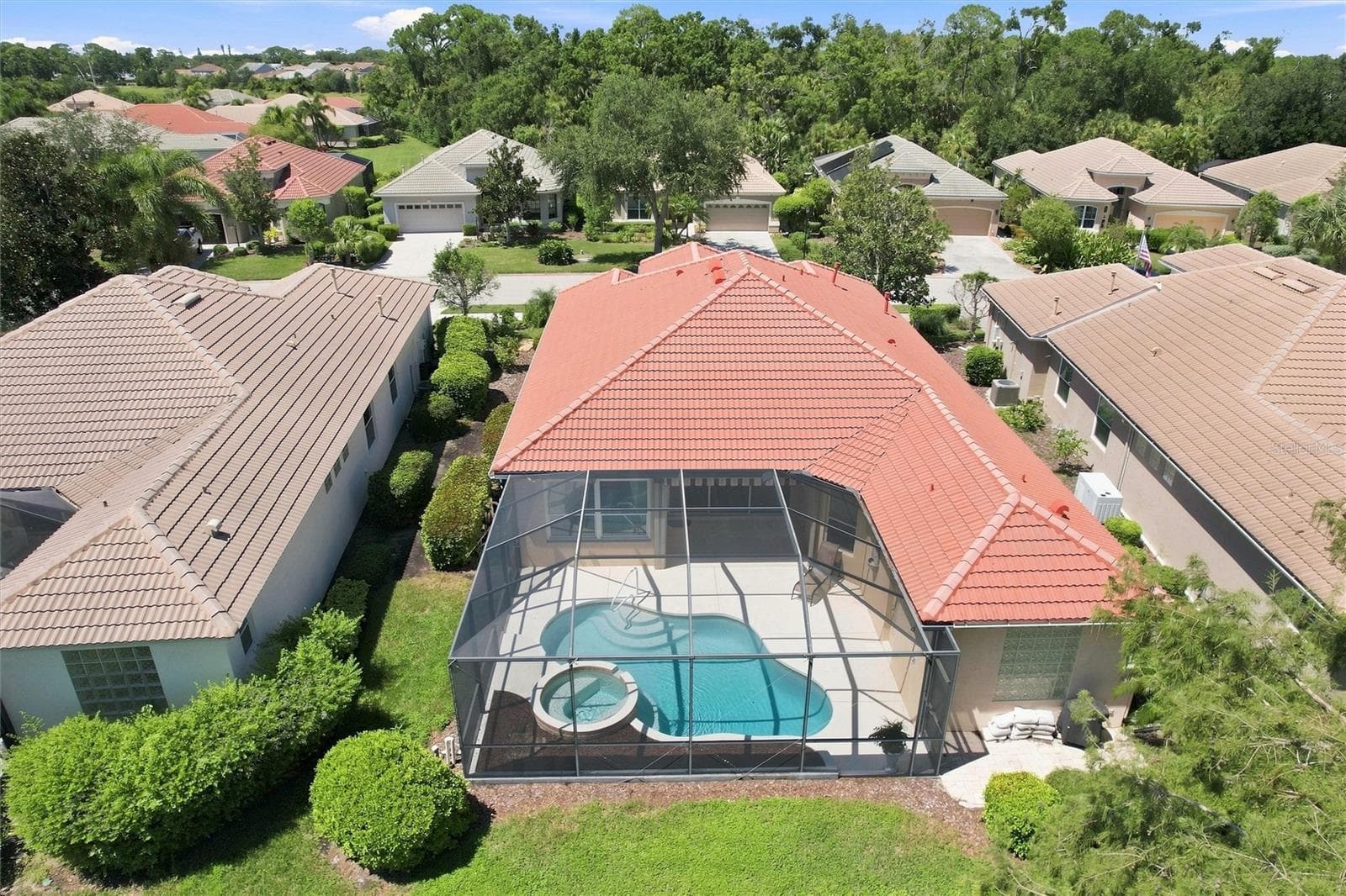Ariel rear view - 1328 THORNAPPLE DR, OSPREY