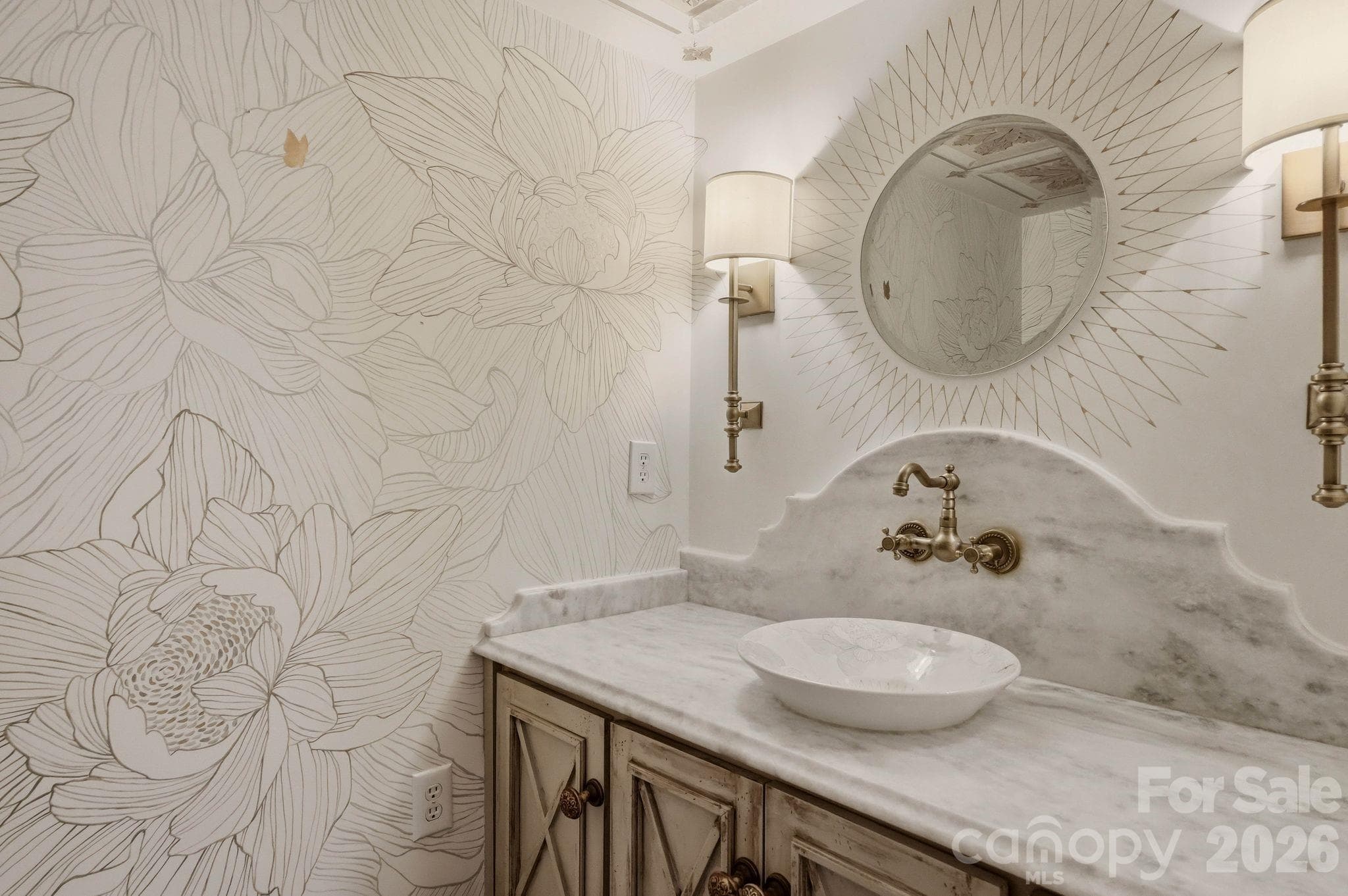 Powder room - 2611 Oakmeade Drive, Charlotte