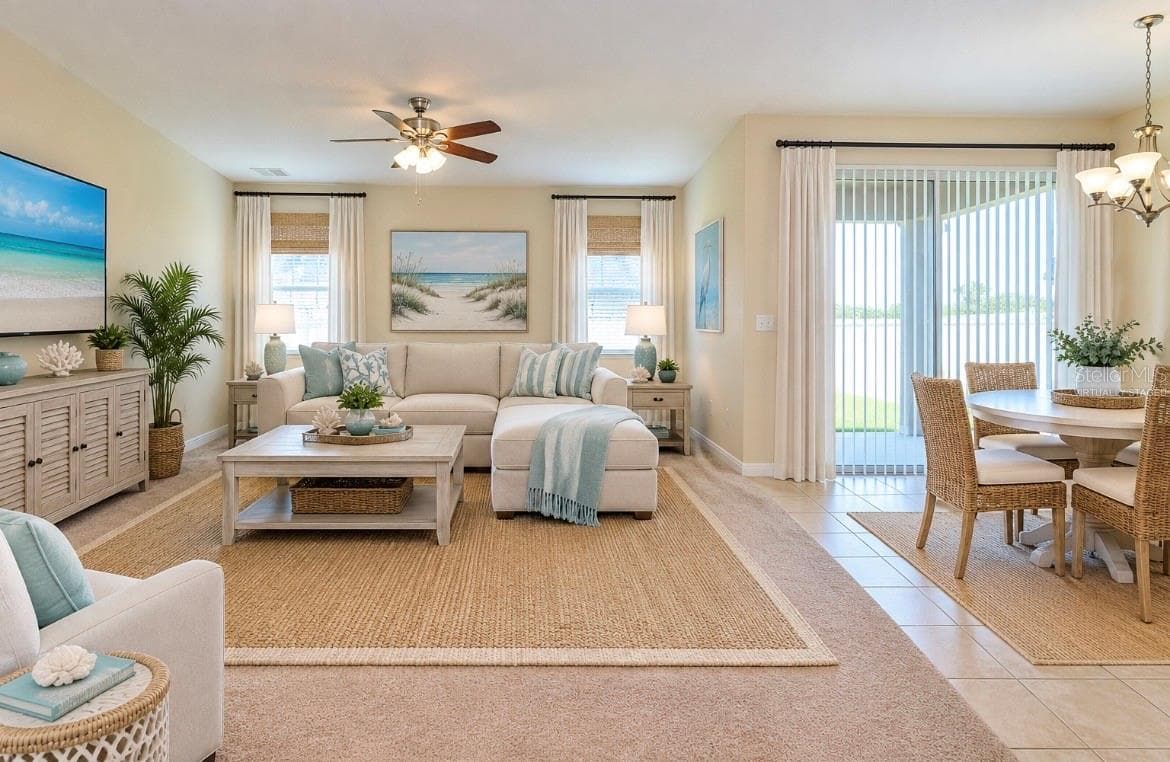 Virtually Staged 2nd Living / Dining Area - 2451 DAKOTA ROCK DR, RUSKIN