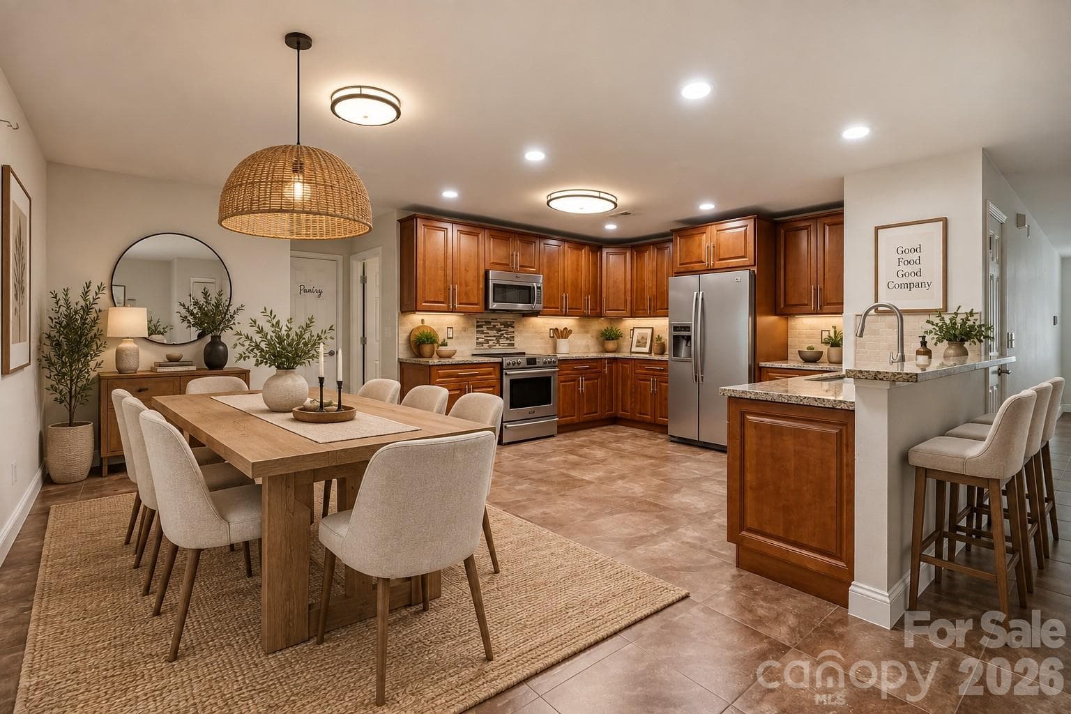 Virtually Staged- Kitchen/Breakfast area - 6324 Carpentaria Court, Charlotte