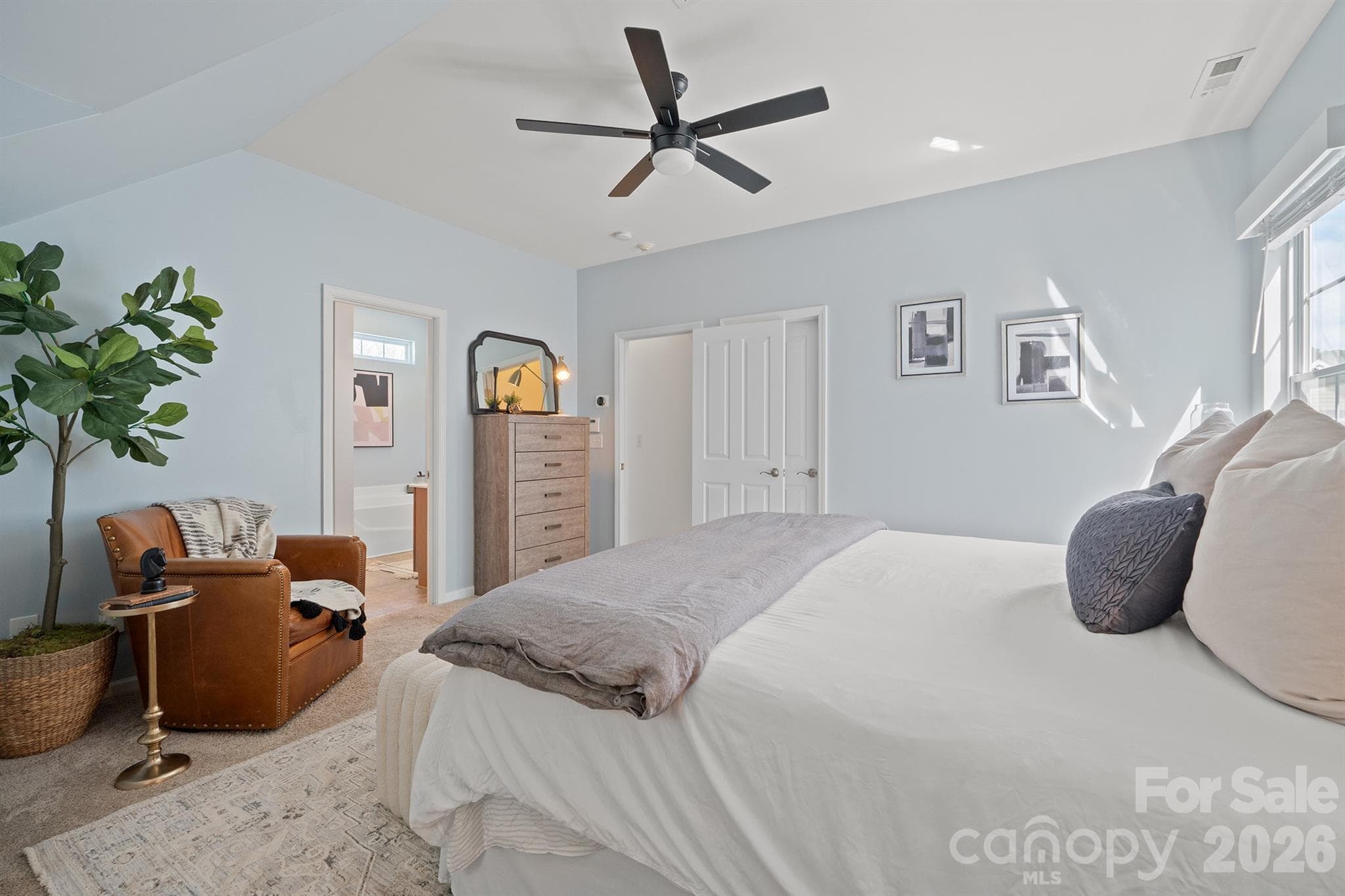 Primary suite up, features 2 large closets - 14525 Holly Springs Drive, Huntersville