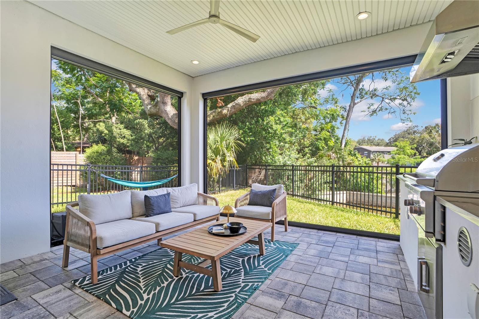 Summer kitchen with roll away screens - 1927 S LAKEMONT AVE, WINTER PARK