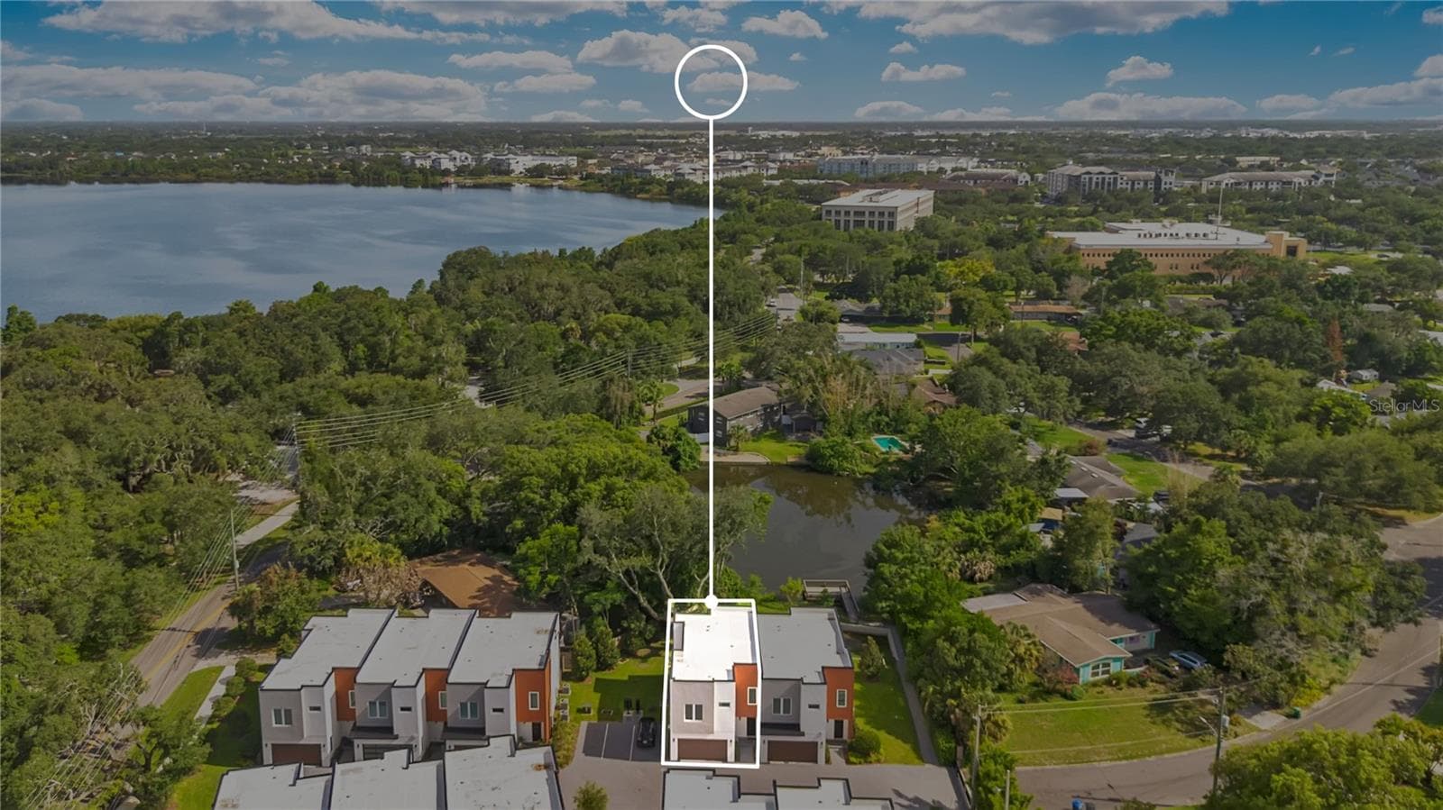 Ariel shot of property showing location - 1927 S LAKEMONT AVE, WINTER PARK